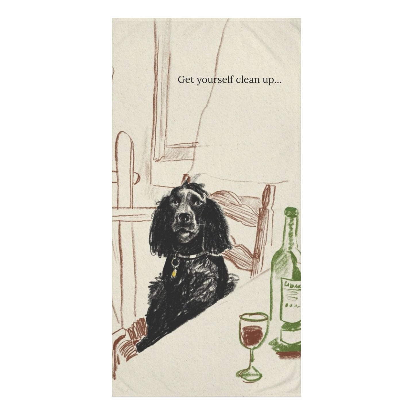 "Get Yourself Clean Up..." Mink cotton towel